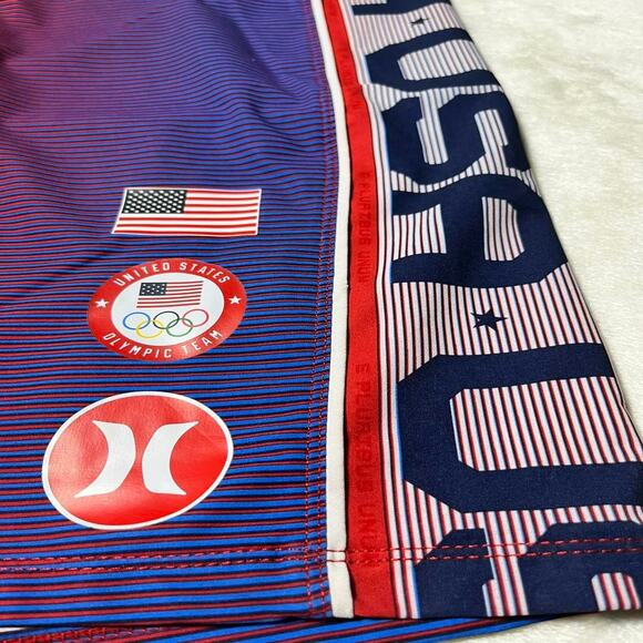 Hurley Phantom Board Shorts Men's 36-37 USA Olympic Team Hybrid Swim Trunks - Picture 3 of 9